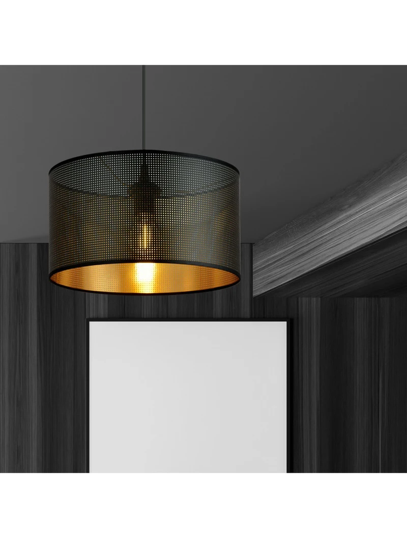 Suspensie ASTON 1XE27 negru+aur EMIBIG 3