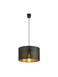 Suspensie ASTON 1XE27 negru+aur EMIBIG