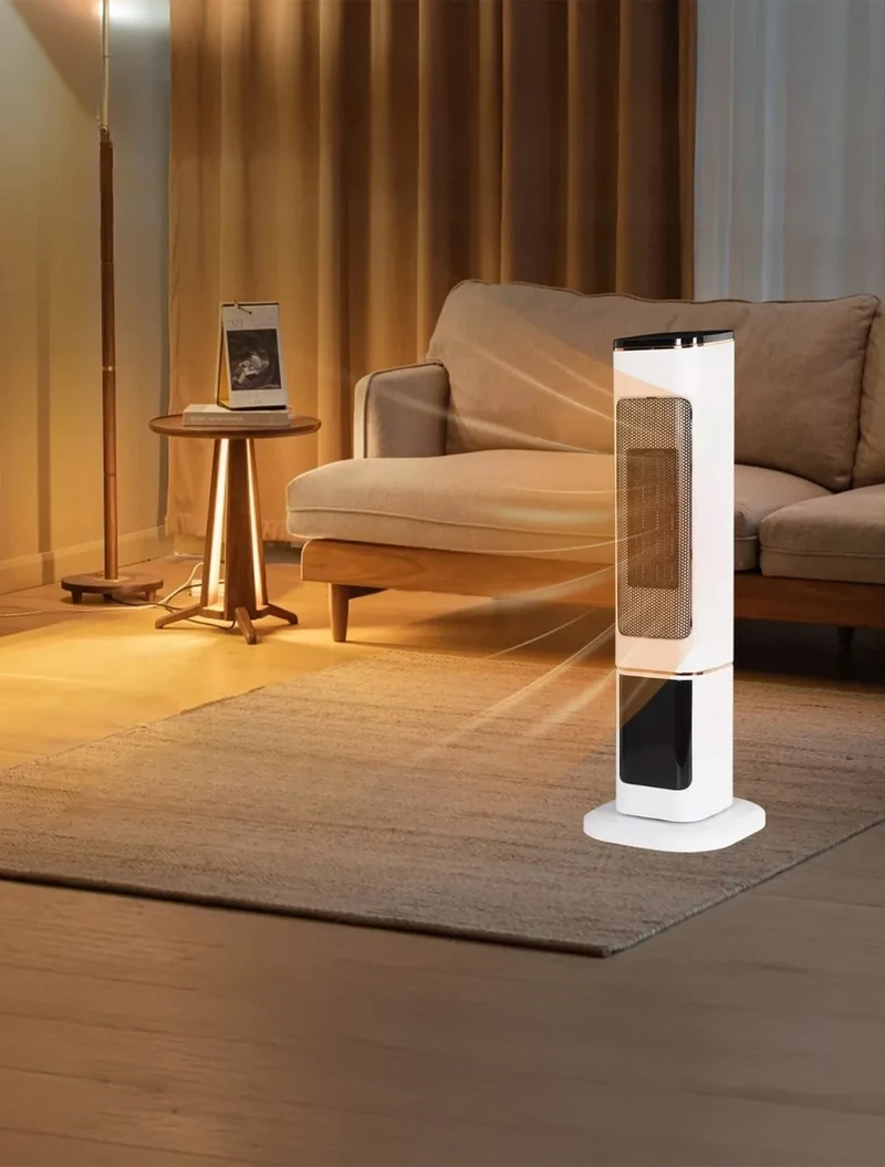 Электрический тепловентилятор 1000W/2000W, LED-дисплей, PTC-PH1108F, Luminaled 2