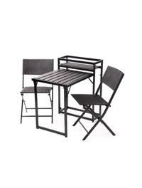 Set mobilă balcon NUNAV 3 piese gri Homla