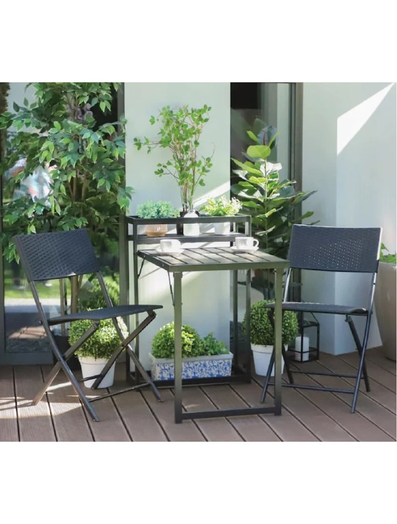 Set mobilă balcon NUNAV 3 piese gri Homla 6