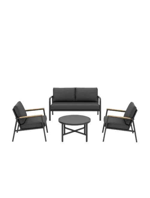 Set mobilă gradină INTI 4 piese gri Homla