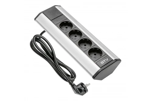Prelungitor p/u oficiu 4 loc 1.5m silver AE-PBKT4S-80 SCHUCKO GTV