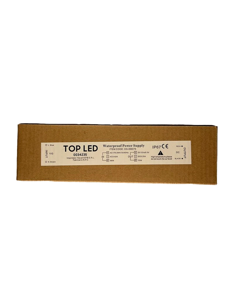 Sursă de alimentare p/u mobilă 12v 75W 6,25A 165-264V IP67 TOPLED 2