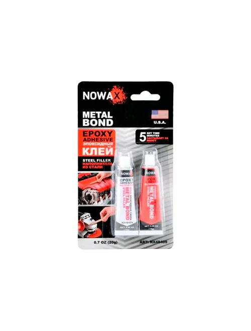 Эпоксидный двухкомпонентный клей NOWAX (для металла), 20 г