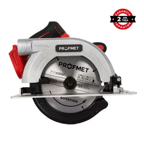 857139 Fierăstrău circular 18V, d-180mm, (fără acum.) H55mm, 5000 rot/min, Profmet