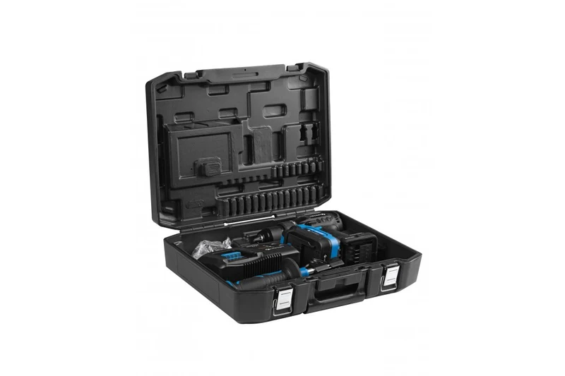 Set mașină de găurit 80Nm 18V+acumulator 4Ah+încărcător 4A, HOGERT 2