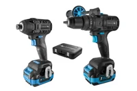 Set mașină de găurit + mașină de înșurubat cu impact, cu acumulator, HOGERT 2