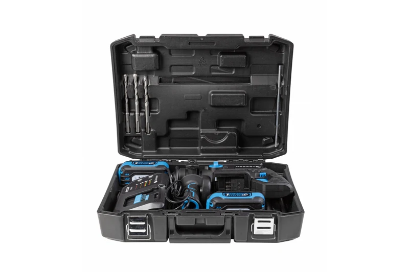 Set ciocan rotopercutor 18V + 2 acumulatoare 4Ah + încarcator 4A, HOGERT 3