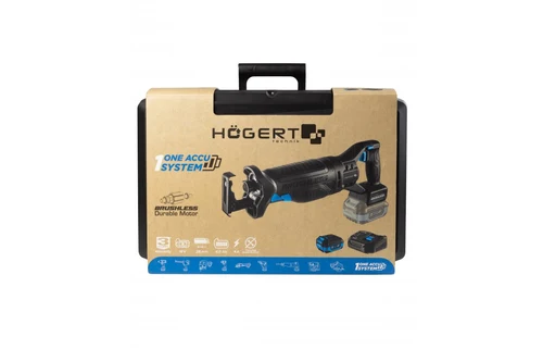 Set fierăstrău sabie 18V + acumulator 4AH + încarcator 4A, HOGERT