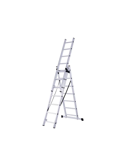 Scară aluminiu cu 3 tronsoane 3x14 7,90m/9,80m