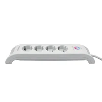 Удлинитель с 4 розетками, 2 м, с 2 входами USB-A (защита от перенапряжения), белый, 16 А, 250 В, 380-108 мм. 2