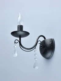 Настенный светильник GRANDE P19106-1W, 1xE14, 40W, металл, чёрный, ZUMALINE 5