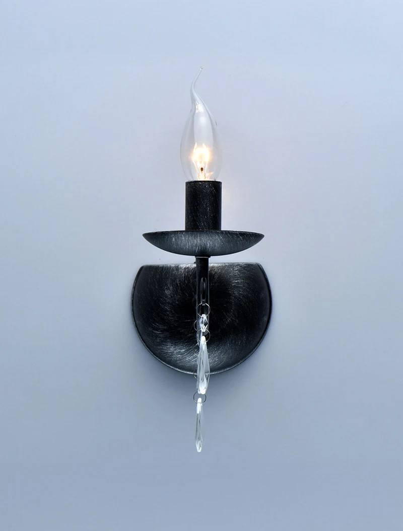 Настенный светильник GRANDE P19106-1W, 1xE14, 40W, металл, чёрный, ZUMALINE 3