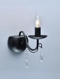 Настенный светильник GRANDE P19106-1W, 1xE14, 40W, металл, чёрный, ZUMALINE 4