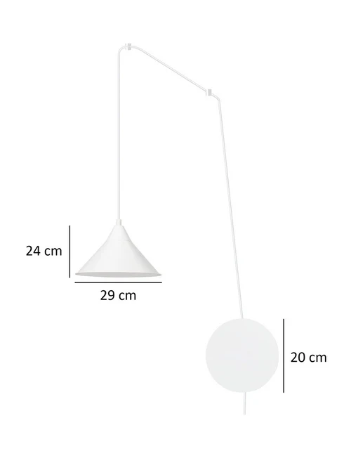 Suspensie ABRAMO 1XE27 albă EMIBIG