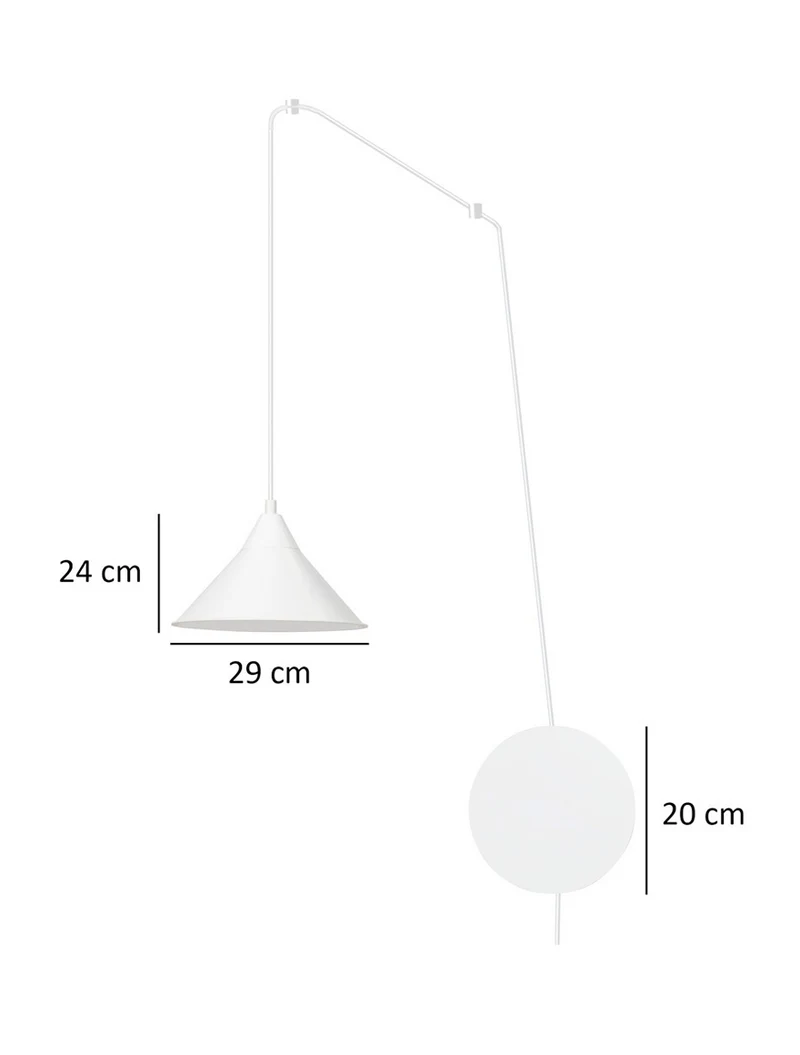 Suspensie ABRAMO 1XE27 albă EMIBIG 4
