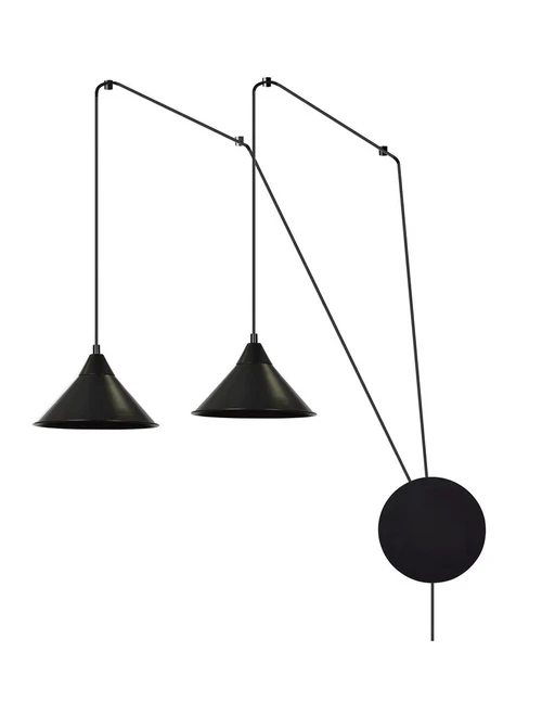 Люстра ABRAMO 2xE27, чёрная, EMIBIG