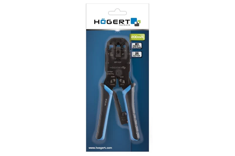Clești de sertizare conectori 200 mm RJ10/ RJ11/ RJ12/ RJ45 HOGERT 2