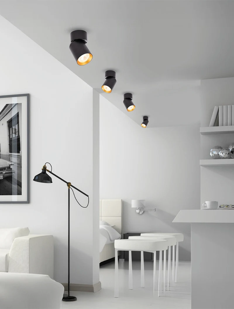 * Corp de iluminat aplicat 1*GU10 60*100 negru+aur LUMINALED 2