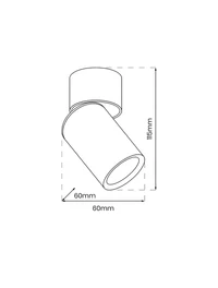 * Corp de iluminat aplicat 1*GU10 60*100 negru+aur LUMINALED 3