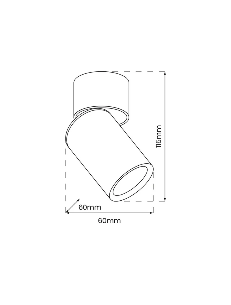 * Corp de iluminat aplicat 1*GU10 60*100 negru+aur LUMINALED 3