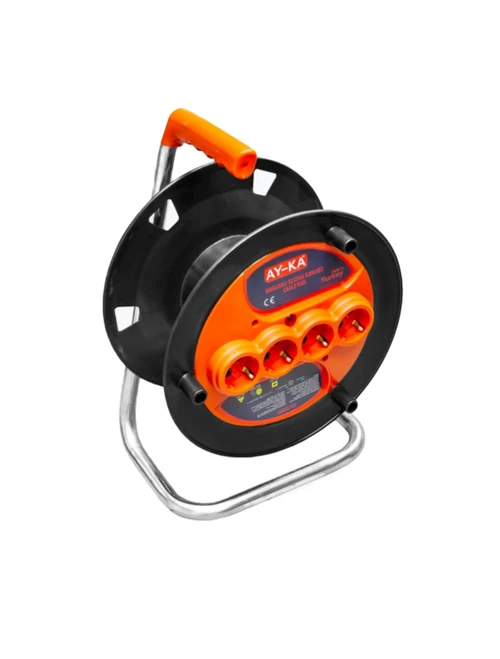 Tambur p/u prelungitor 4 prize 3x1,5mm2 250V 16A IP20 fără cablu AY-KA
